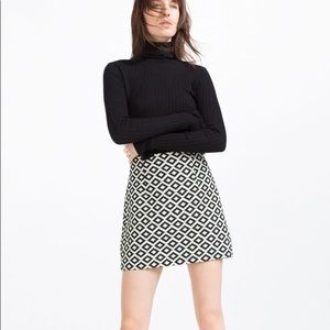 ZARA |  Jacquard Textured Mini Skirt